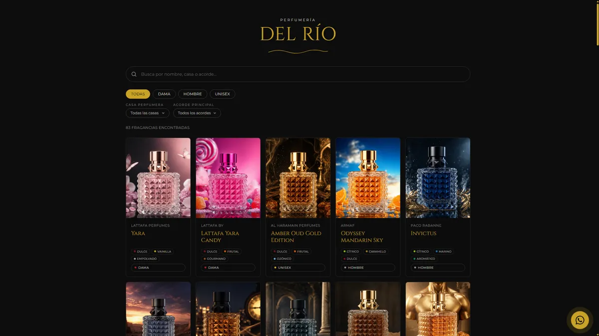 Sitio de Perfumería del Río — inicio