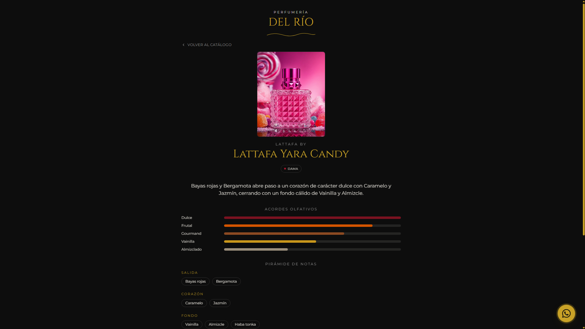 Sitio de Perfumería del Río — producto